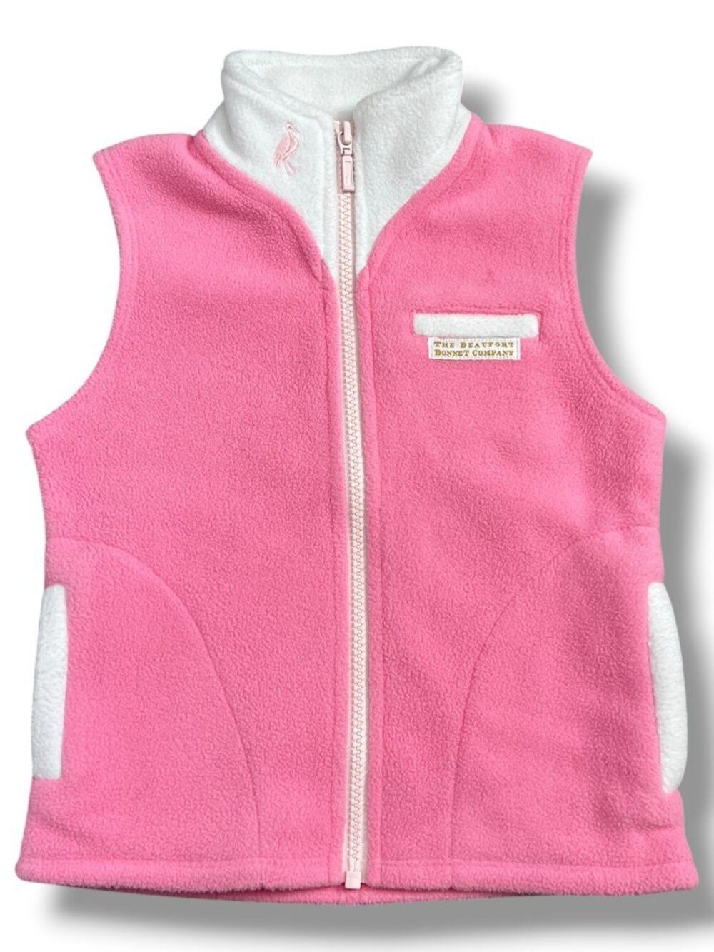 NEW The Beaufort Bonnet Company Van Camp Fleece Vest in Hot Pink Size 3T